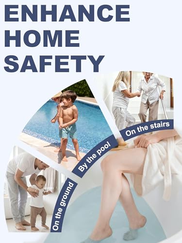 12PCS Round Non Slip Bathtub Stickers with Scraper