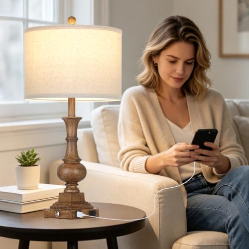 26" Tall Farmhouse Table Lamps Set of 2 (2 Count)