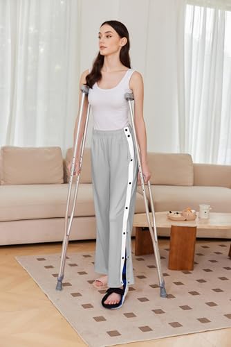 Tear Away Pants for Women Side Split Snap Open Bottom Sweatpants Leg