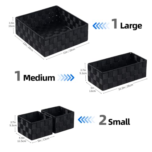 Woven Storage Basket Small Baskets for Organizing (4 Count)