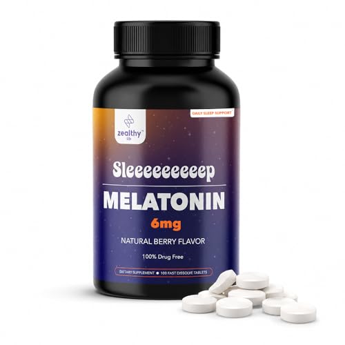 Melatonin Fast Dissolve 6mg Tablets (100 Count)