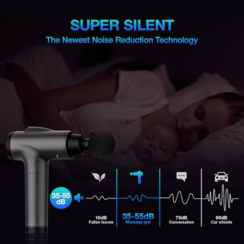 Massage Gun Deep Tissue 30 Speeds 9 Attachments Handheld