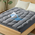 King Mattress Pad Waterproof Ergonomic Quilted for Back Pain Relief