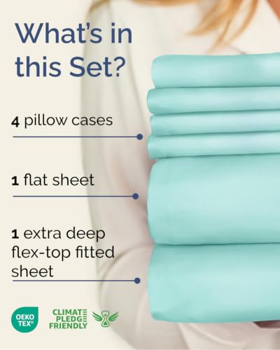 Extra Deep Flex Top Split Head King Sheet Set