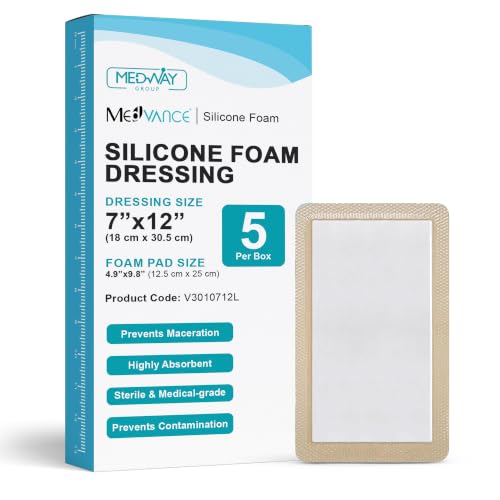 Silicone Foam Adhesive Dressing with Border (5 Count)