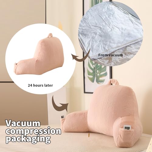 Large Plush Backrest Pillow for Sitting in Bed