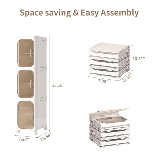 3 Tier Slim Bathroom Storage Cabinet