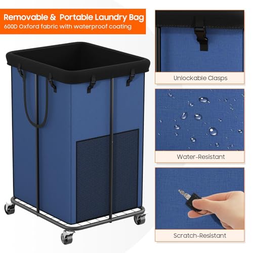 Laundry Hamper with Wheels (99.68 Ounce)