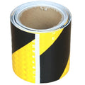 Yellow Black Reflective Tape Outdoor Waterproof 3 inch X 10 feet