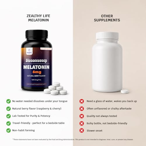 Melatonin Fast Dissolve 6mg Tablets (100 Count)