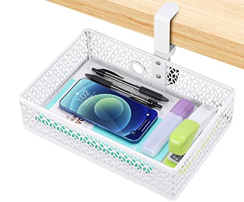 Under Desk Storage Basket Hanging Drawer Tray