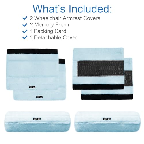 Wheelchair Armrest Pads Covers Fuzzy Desk Chair Arm Pads Soft