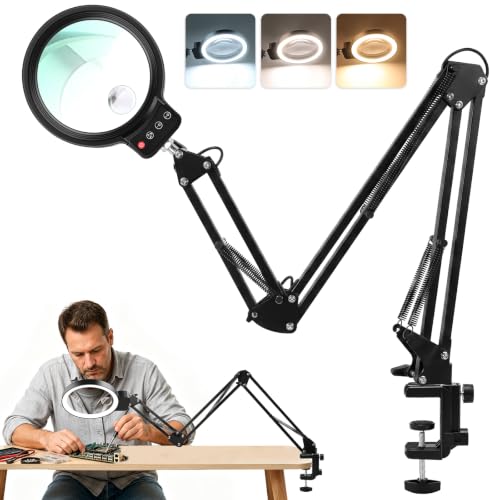 12X 30X Magnifying Glass with Light