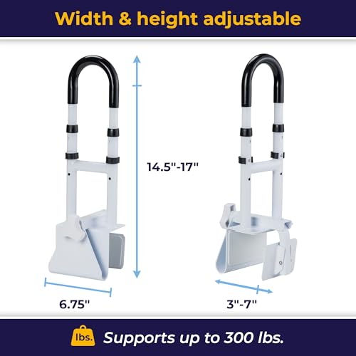 Adjustable Bathtub Grab Bar and Bathtub Safety Rail