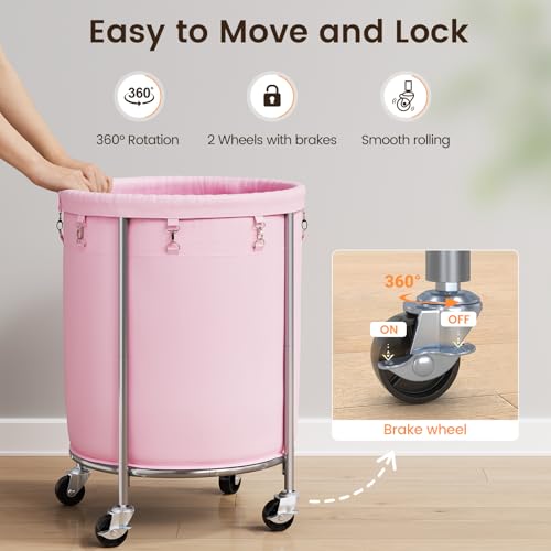 Laundry Basket with Wheels