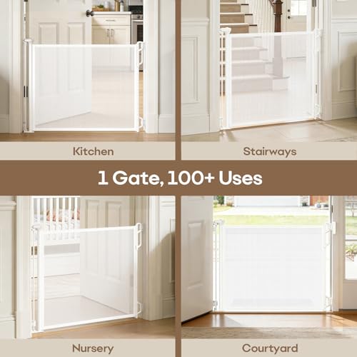 Retractable Safety Baby Gate or Mesh Dog Gate