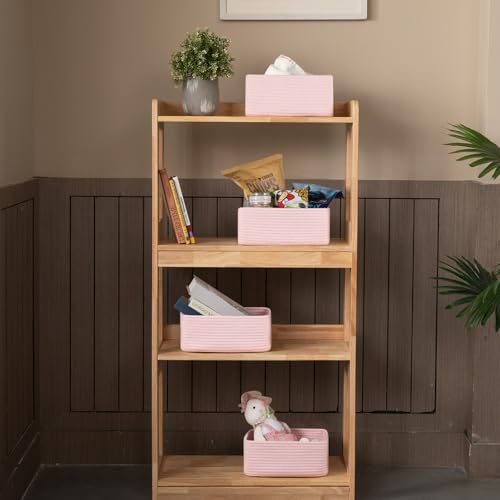 4 Pack Small Storage Shelf Baskets for Organizing (4 Count)