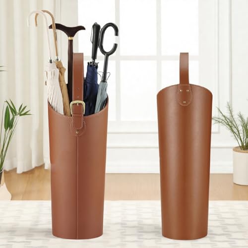 Indoor Entryway leather Umbrella bucket
