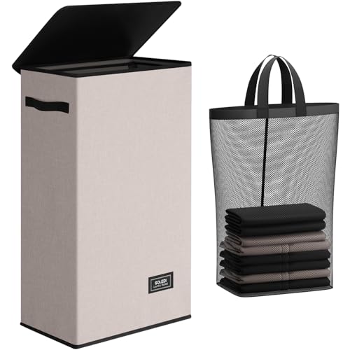 Slim Laundry Basket with Lid