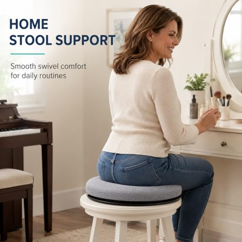 iGelComfort Deluxe Gel Swivel Seat Cushion with Supportive Memory Foam 360 Degrees Rotating Seat Cushion for Home