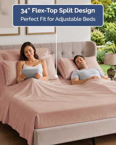 Flex Top Split Head King 6 Piece Sheet Set