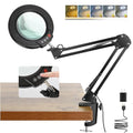 10X Magnifying Glass with Light and Clamp