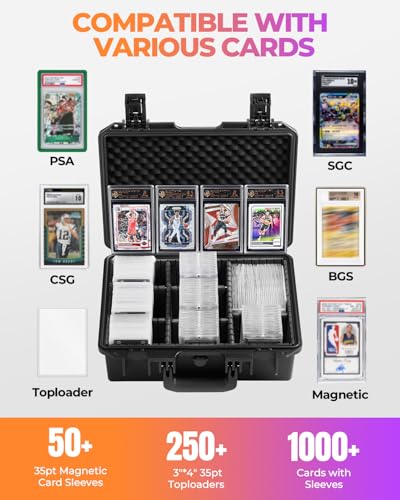 Card Cases for Sport Trading Graded Card Holder IP67 Waterproof Storage Box