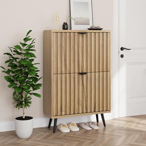 Shoe Cabinet with 2 Flip Drawers