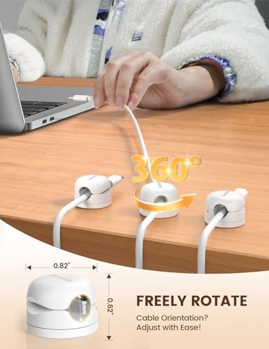 6 Pack Rotatable Cord Organizer (6 Count)