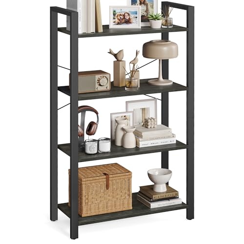 4 Tier Bookshelf with Steel Frame