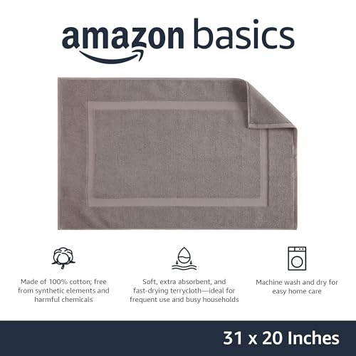 Banded Bathroom Bath Rug Mat