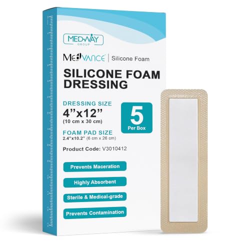 Silicone Foam Adhesive Dressing with Border (5 Count)