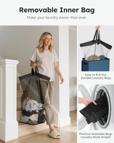 100L Laundry Hamper with Lid