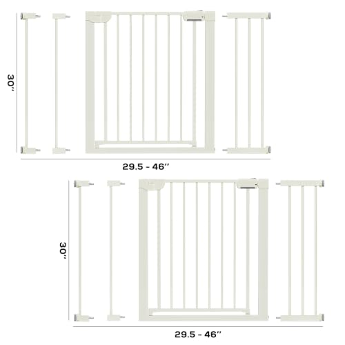29.5 46" Magnetic Baby Gate for Stairs (2 Count)
