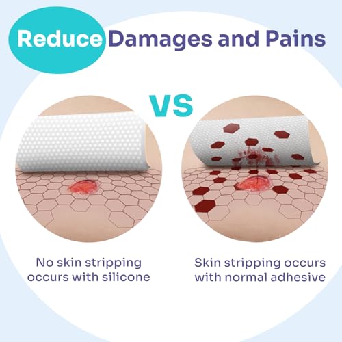 Silicone Foam Dressing Highly Absorbent 4"x4" (5 Count)