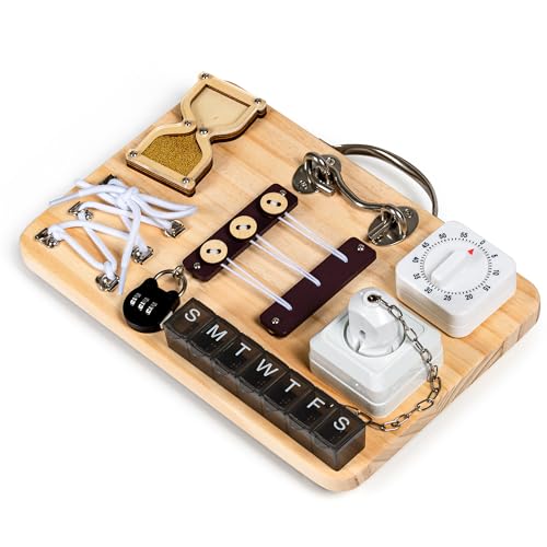 Wooden Fidget Busy Board for Dementia Patients