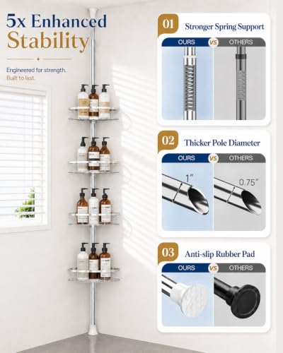Rustproof Shower Corner Caddy Organizer for Bathroom