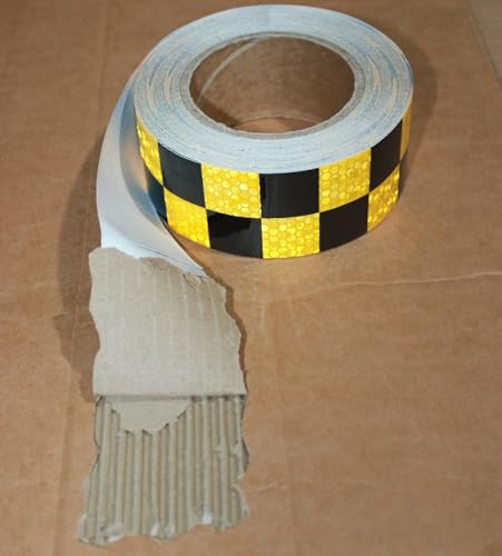 Yellow Black Reflective Tape 2 inch X 166 feet