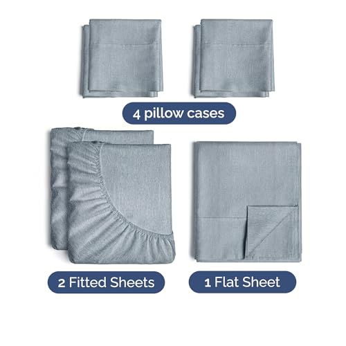 Split King 7 Piece Bed Sheet Set