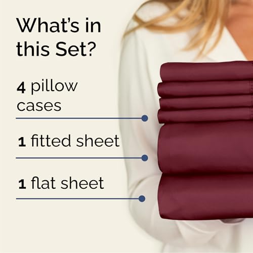 Cal King 6 Piece Bed Sheet Set