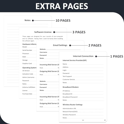 Password Book with Individual Alphabetical Tabs Laminated