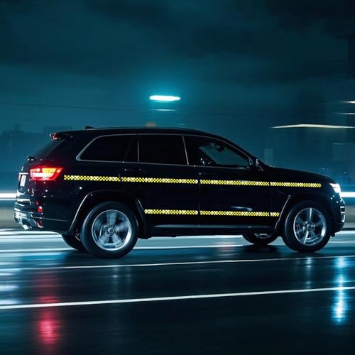 Yellow and Black Reflective Tape 4 inch X 10 feet