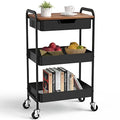3 Tier Rolling Cart with Drawer