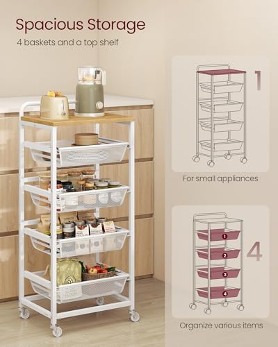 Storage Rolling Cart with Pull