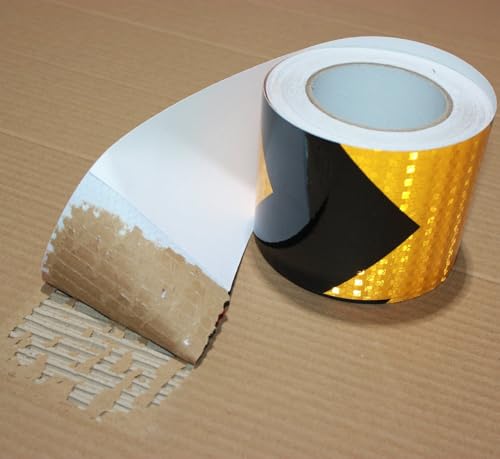 Yellow Black Reflective Tape 10 inch Wide