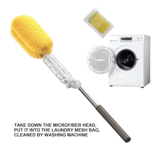 Long Handle Dusters for Cleaning with 2 Replacement Heads (3 Count)