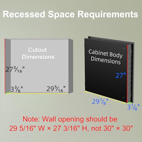 30 x 30 Inch Framed Medicine Cabinet Mirror