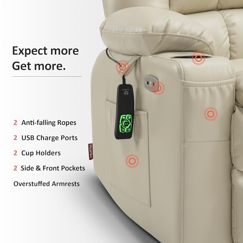 Oversized Dual Motor Power Lift Recliner Chair for Elderly R7891