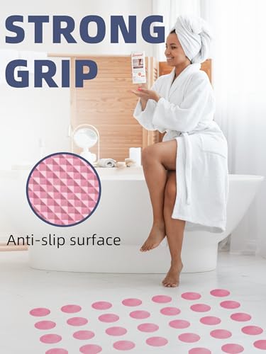 24PCS Round Non Slip Bathtub Stickers with Scraper