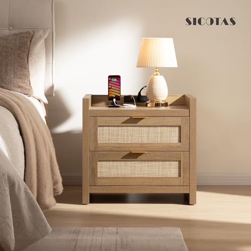 Night Stand with 2 Large Drawers